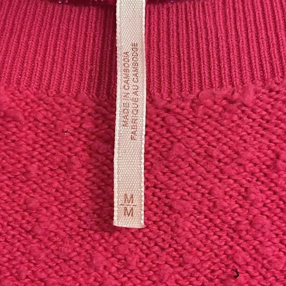 Free People Hot Pink Sweater Size Medium - Picture 7 of 10